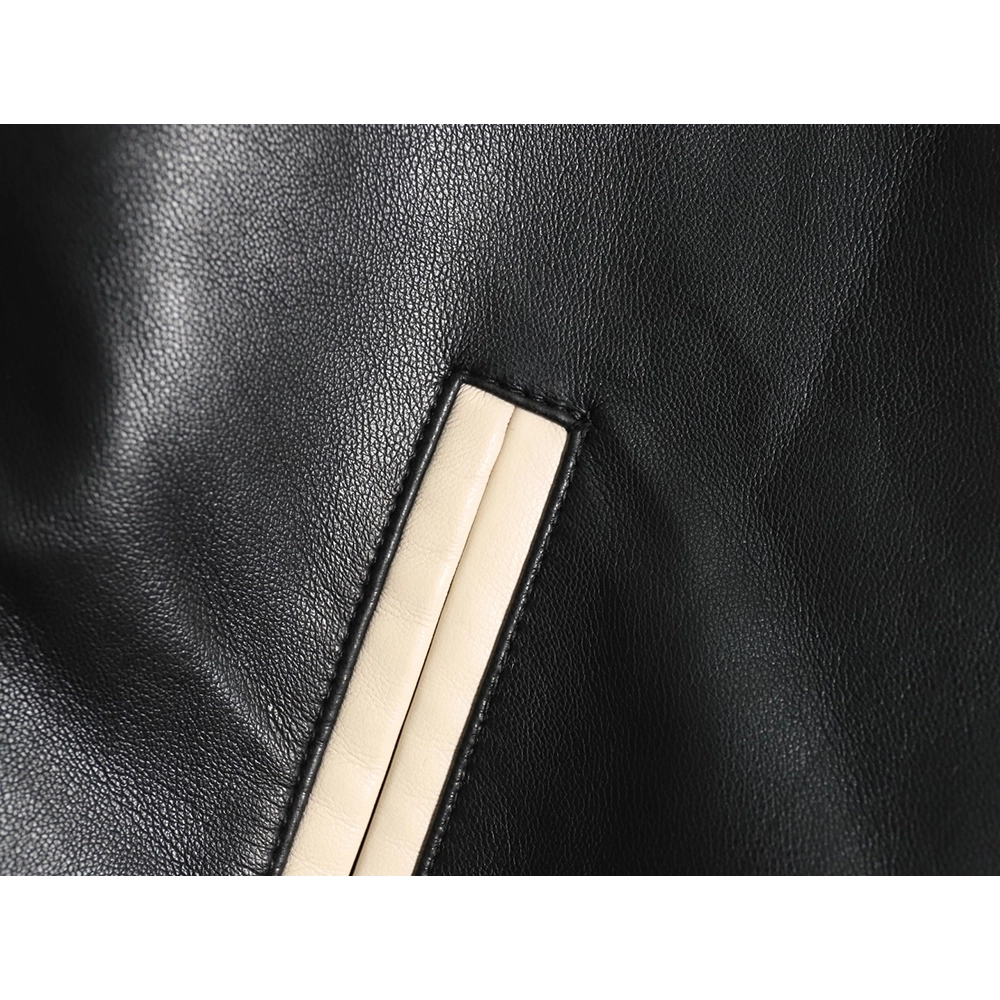 Celine paneled cotton leather jacket,Celine