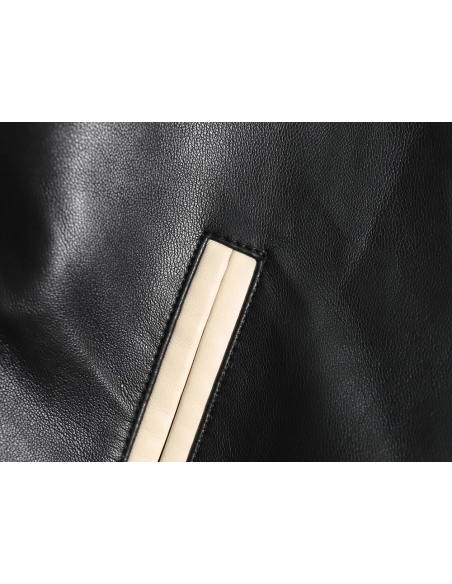 Celine paneled cotton leather jacket,Celine