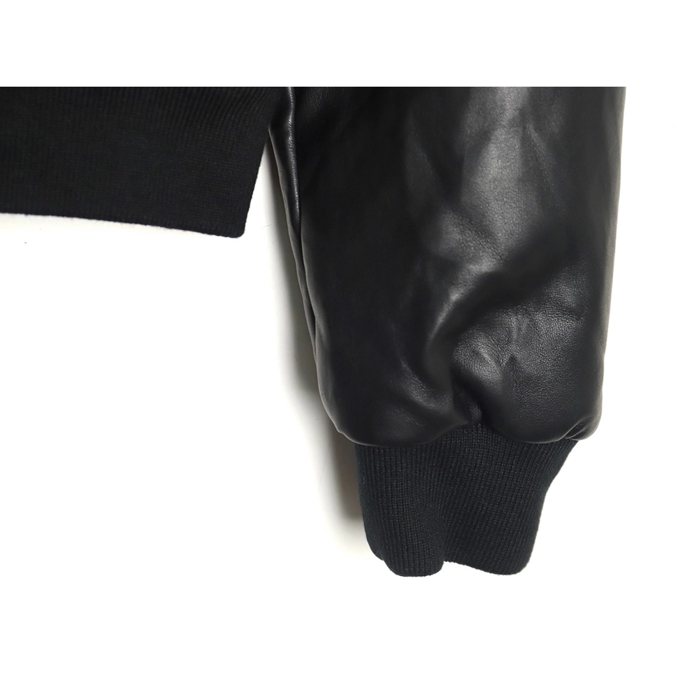 Celine paneled cotton leather jacket,Celine