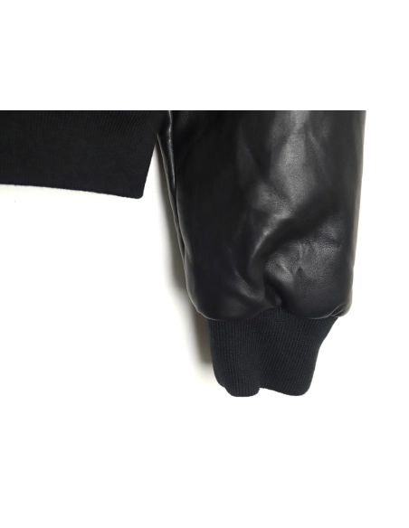 Celine paneled cotton leather jacket,Celine