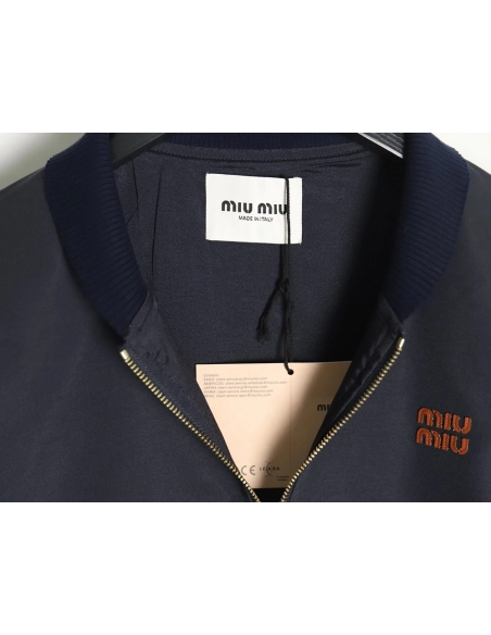 Miu Miu Panama cotton blend bomber jacket,Miu Miu
