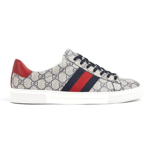 GUCCI ACE SNEAKER WITH WEB,GUCCI SHOES