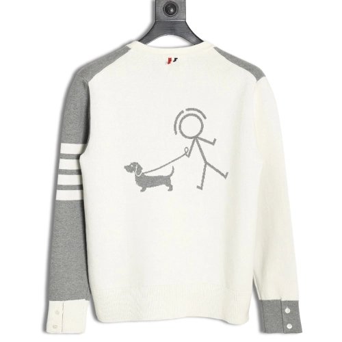 Thom Browne Dog Walking Crewneck Sweater,Thom Browne Sweatshirt,Sweatshirt,,Low Price High quality,Free Shipping to France