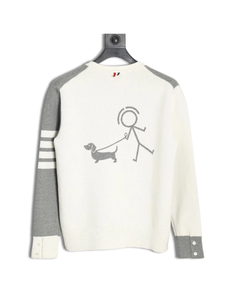 Thom Browne Dog Walking Crewneck Sweater,Thom Browne Sweatshirt,Sweatshirt,,Low Price High quality,Free Shipping to France