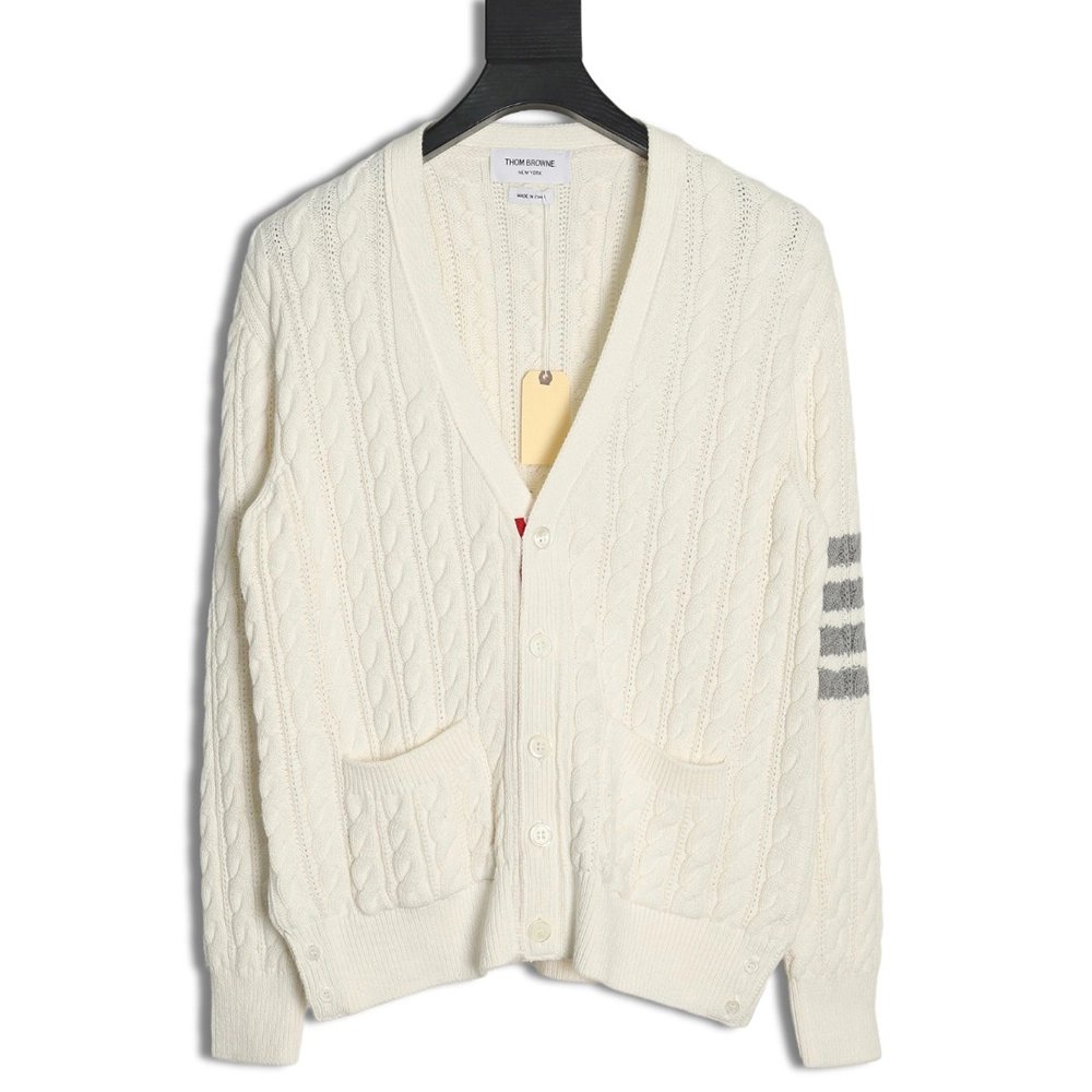 Thom Browne fourstrip cable cardigan,Thom Browne Sweatshirt,Sweatshirt,,Low Price High quality,Free Shipping to France