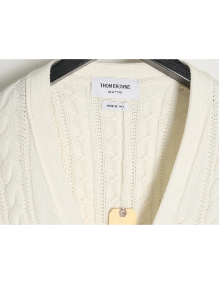 Thom Browne fourstrip cable cardigan,Thom Browne Sweatshirt,Sweatshirt,,Low Price High quality,Free Shipping to France