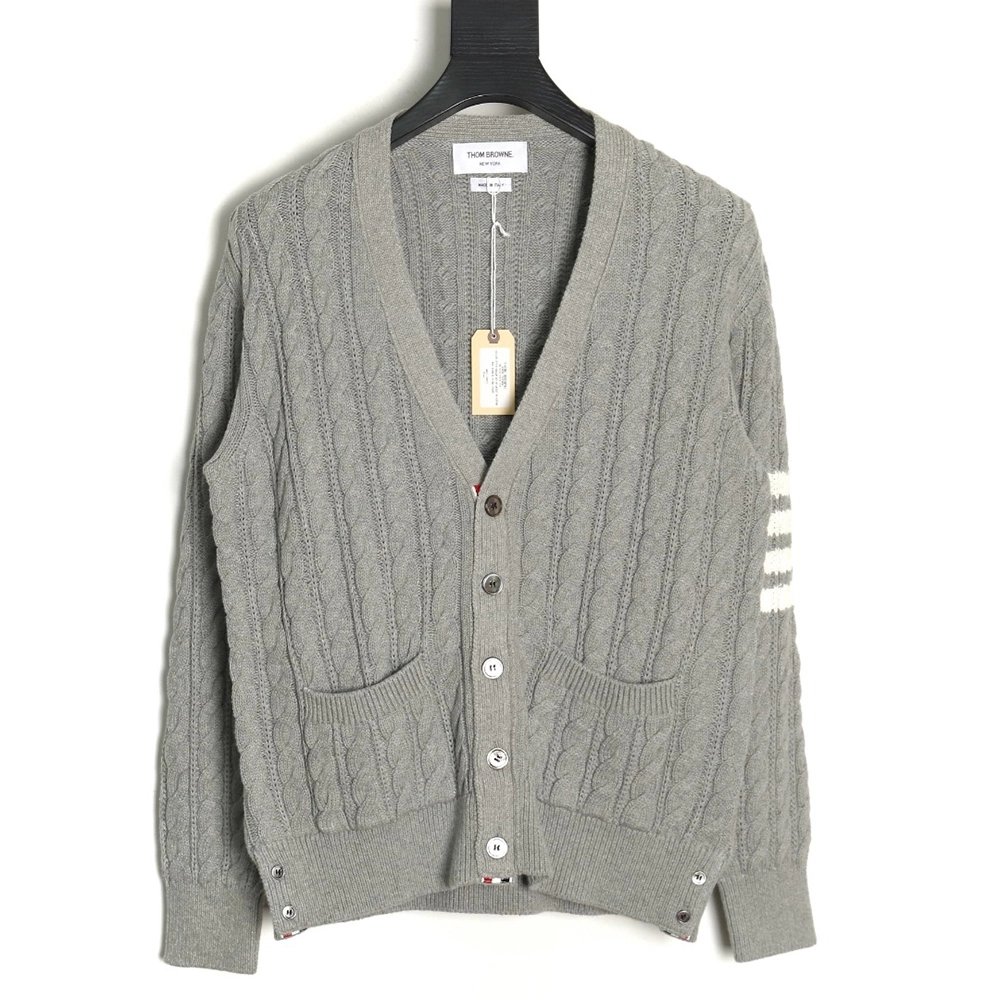 Thom Browne fourstrip cable cardigan,Thom Browne Sweatshirt,Sweatshirt,,Low Price High quality,Free Shipping to France
