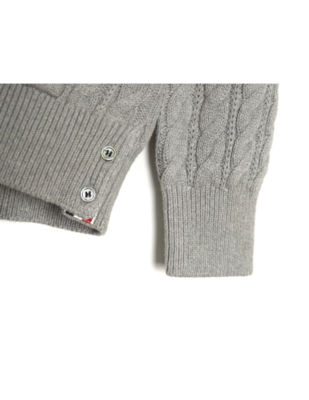 Thom Browne fourstrip cable cardigan,Thom Browne Sweatshirt,Sweatshirt,,Low Price High quality,Free Shipping to France