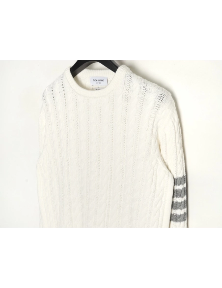 Thom Browne FourStrip Cable Crewneck Sweater,Thom Browne Sweatshirt,Sweatshirt,,Low Price High quality,Free Shipping to France