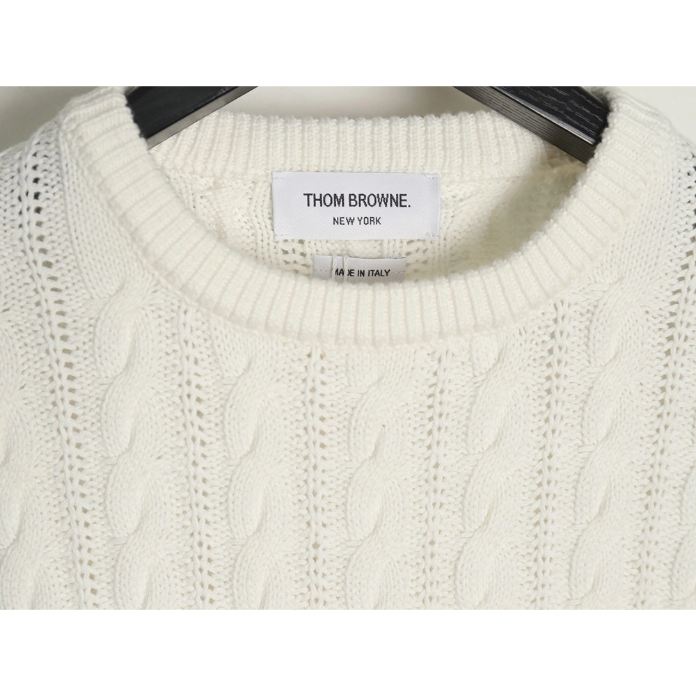 Thom Browne FourStrip Cable Crewneck Sweater,Thom Browne Sweatshirt,Sweatshirt,,Low Price High quality,Free Shipping to France