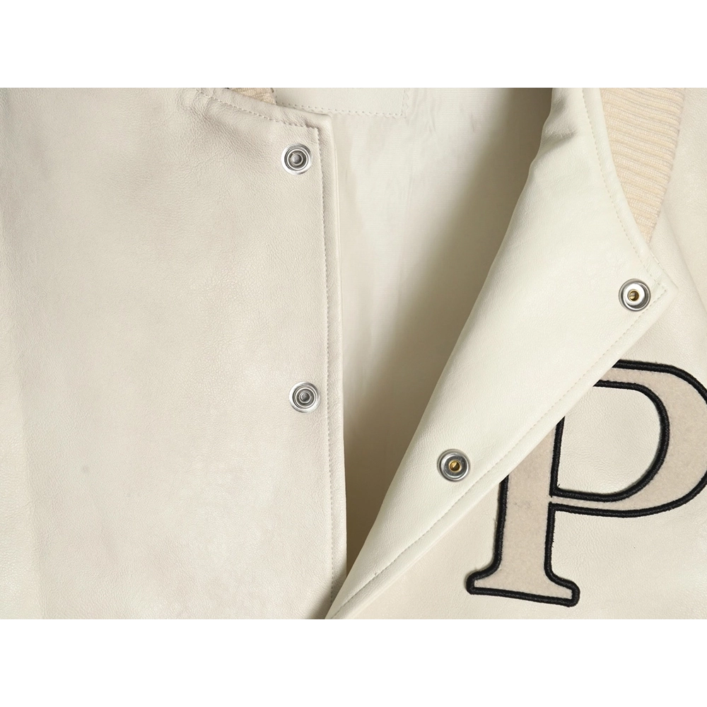 Prada P logo leather bomber jacket,Prada Jacket,Jacket,,Low Price High quality,Free Shipping to France