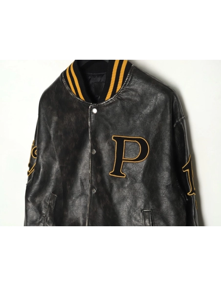 Prada P logo leather bomber jacket,Prada Jacket,Jacket,,Low Price High quality,Free Shipping to France