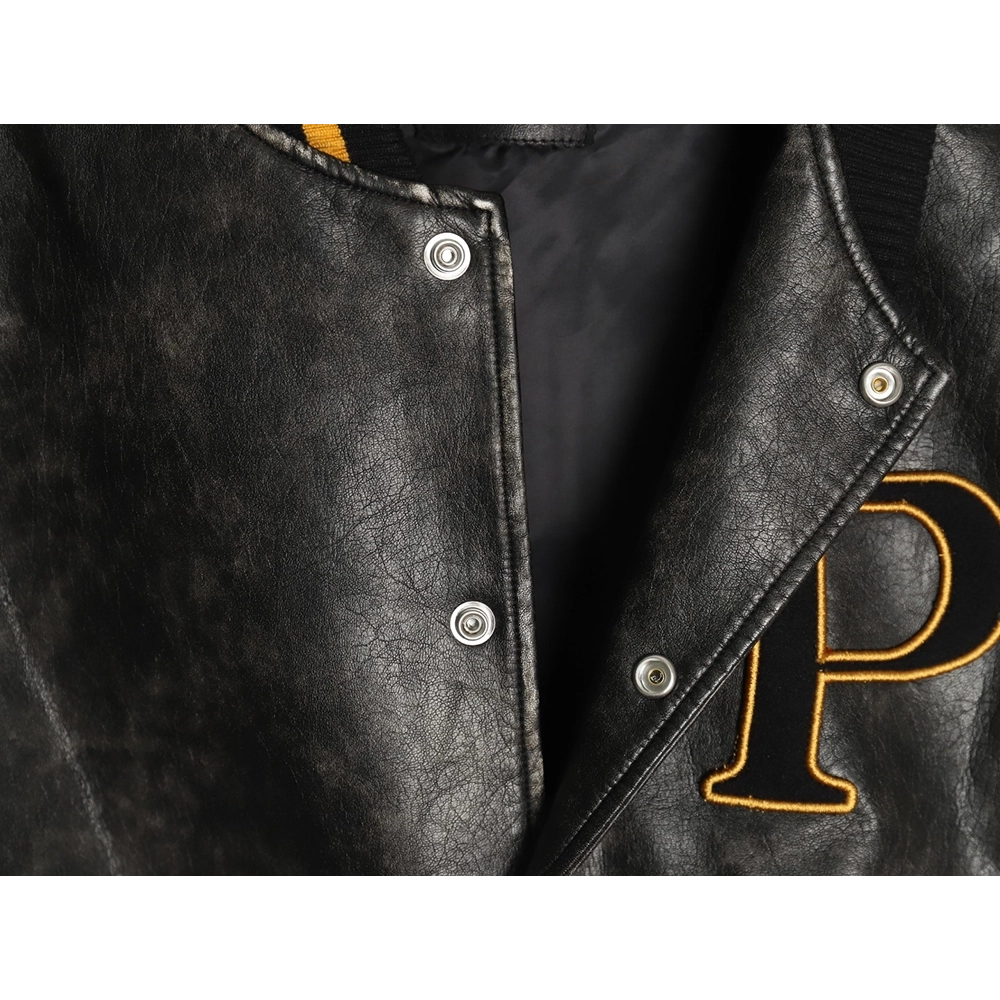 Prada P logo leather bomber jacket,Prada Jacket,Jacket,,Low Price High quality,Free Shipping to France