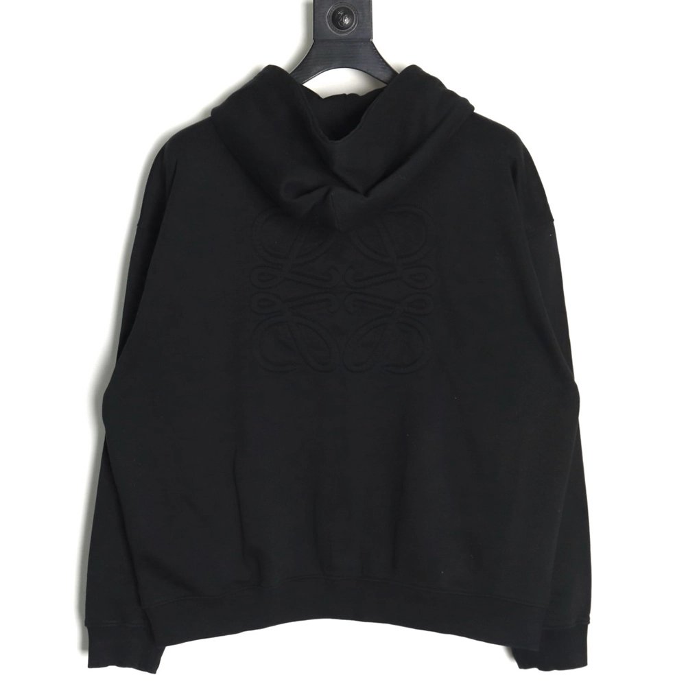 Loewe embossed back embossed large logo zipper hooded jacket,Loewe Jacket,Jacket,,Low Price High quality,Free Shipping to France