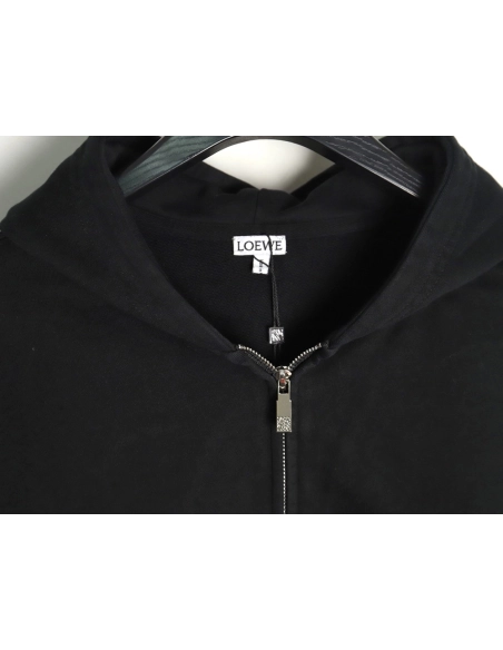 Loewe embossed back embossed large logo zipper hooded jacket,Loewe Jacket,Jacket,,Low Price High quality,Free Shipping to France