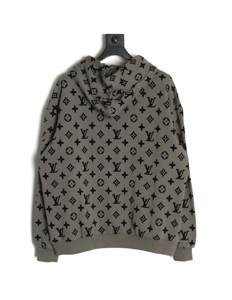 Louis Vuitton Monogram Flocked Print Hoodie,Louis Vuitton Hoodie,Hoodie,,Low Price High quality,Free Shipping to France