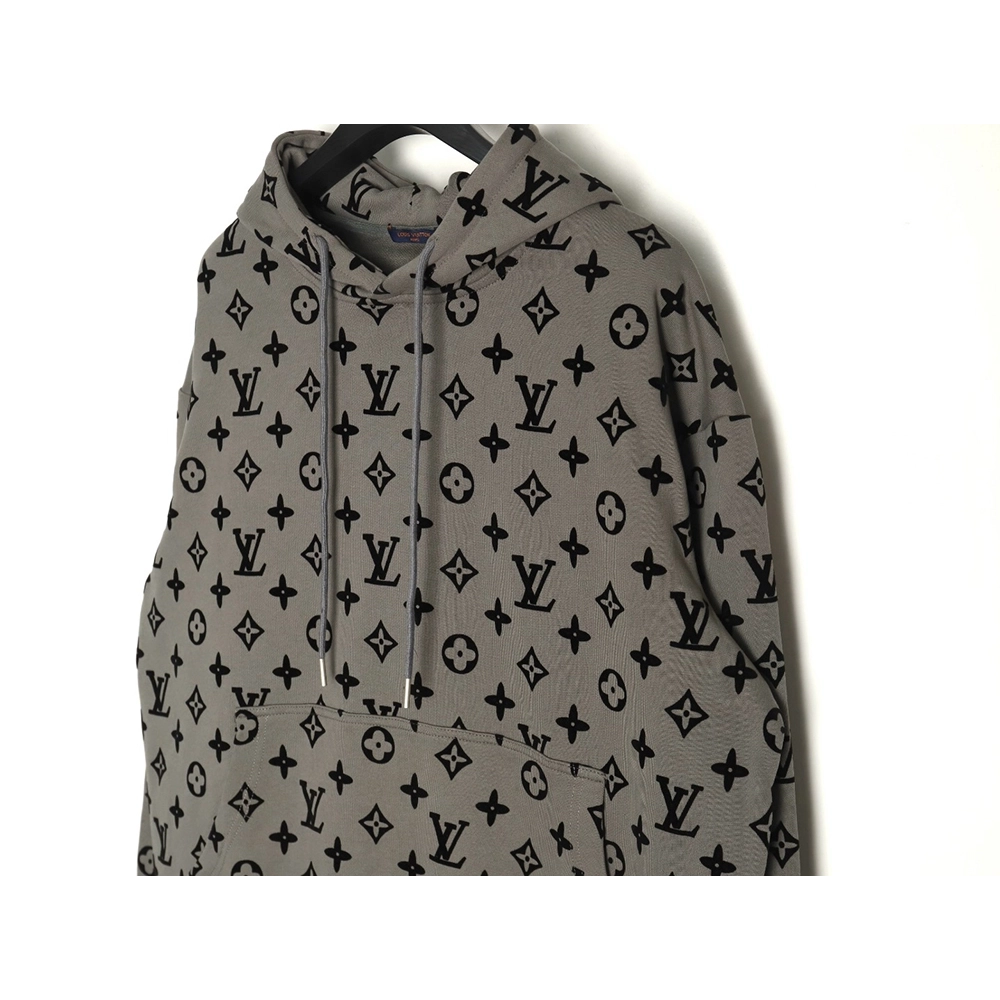 Louis Vuitton Monogram Flocked Print Hoodie,Louis Vuitton Hoodie,Hoodie,,Low Price High quality,Free Shipping to France