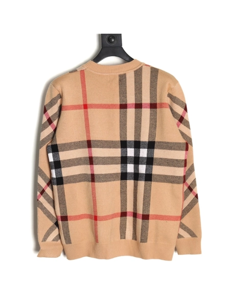 Burberry classic large plaid crew neck sweater,Burberry Sweatshirt,Sweatshirt,,Low Price High quality,Free Shipping to France