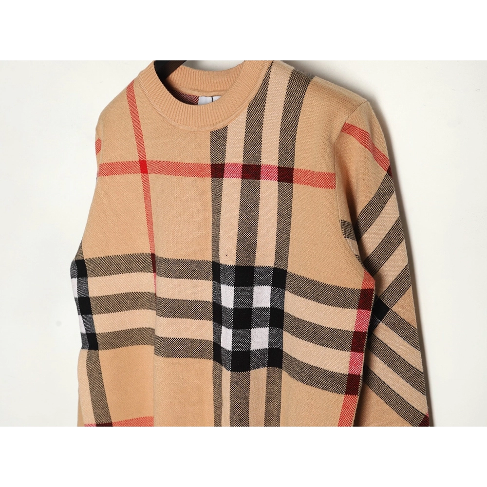 Burberry classic large plaid crew neck sweater,Burberry Sweatshirt,Sweatshirt,,Low Price High quality,Free Shipping to France