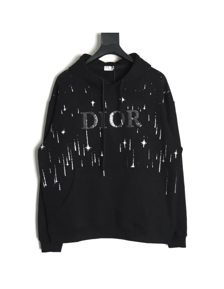 Dior shooting star embroidered lettering hoodie,Dior Hoodie,Hoodie,,Low Price High quality,Free Shipping to France