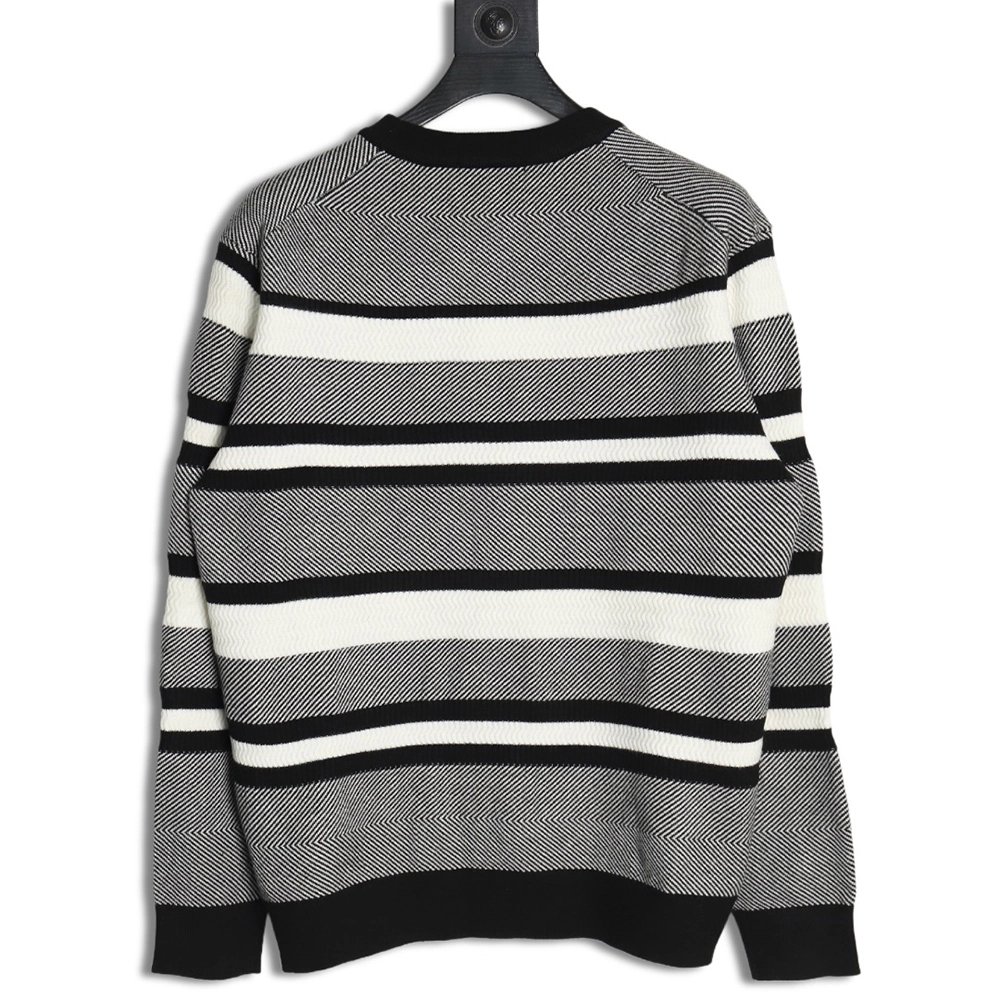 Chanel Double CC Logo Embroidered Striped Knitted Pullover,Chanel Sweatshirt,Sweatshirt,,Low Price High quality,Free Shipping to