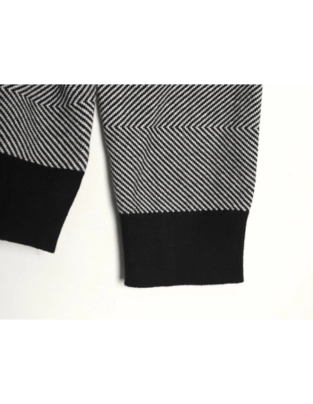 Chanel Double CC Logo Embroidered Striped Knitted Pullover,Chanel Sweatshirt,Sweatshirt,,Low Price High quality,Free Shipping to