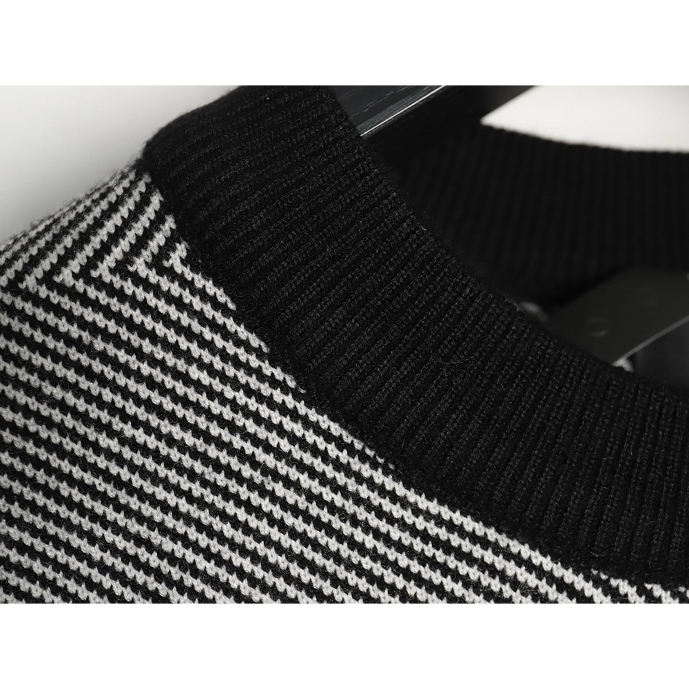 Chanel Double CC Logo Embroidered Striped Knitted Pullover,Chanel Sweatshirt,Sweatshirt,,Low Price High quality,Free Shipping to