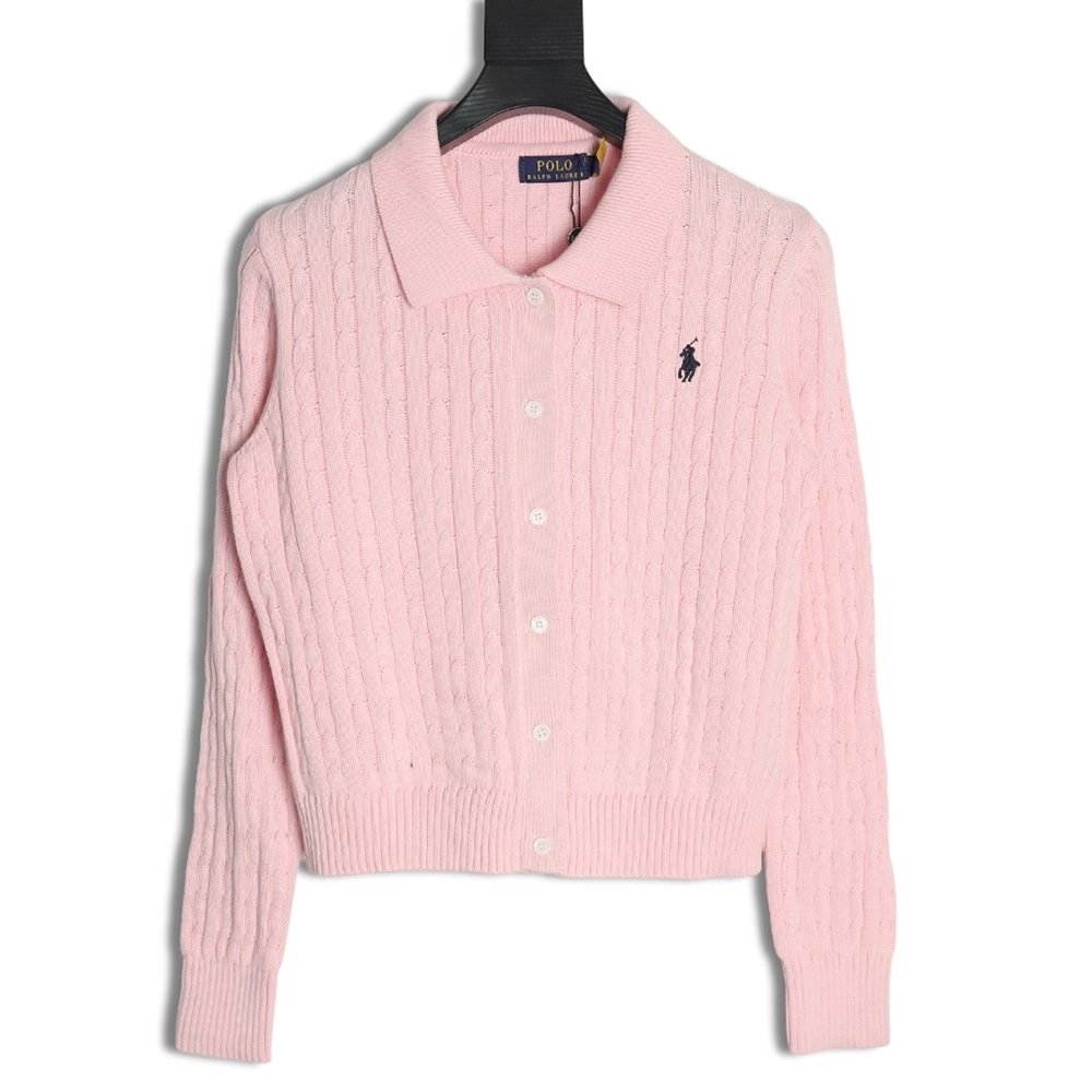 Ralph Lauren Classic Cable Lapel Knit Cardigan,Ralph Lauren Sweatshirt,Sweatshirt,,Low Price High quality,Free Shipping to Franc