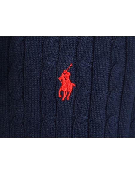 Ralph Lauren Classic Cable Lapel Knit Cardigan,Ralph Lauren Sweatshirt,Sweatshirt,,Low Price High quality,Free Shipping to Franc