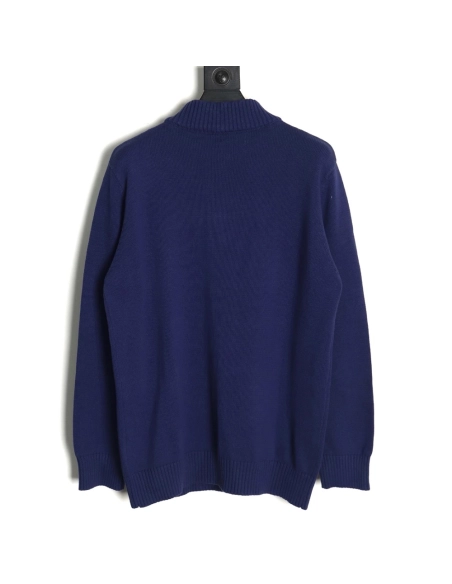 Prada Chest Lettering Half Zip Knit Sweater,Prada Sweatshirt,Sweatshirt,,Low Price High quality,Free Shipping to France