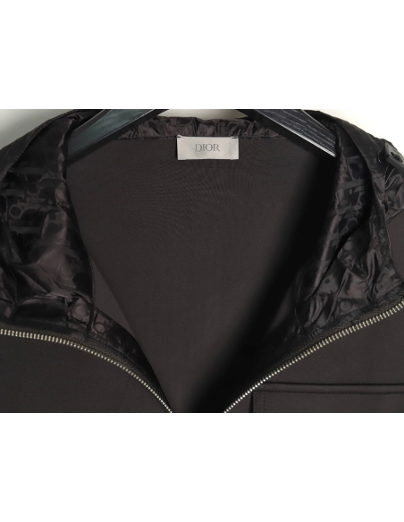 Dior patchwork letter embroidered hooded jacket,Dior Jacket,Jacket,,Low Price High quality,Free Shipping to France