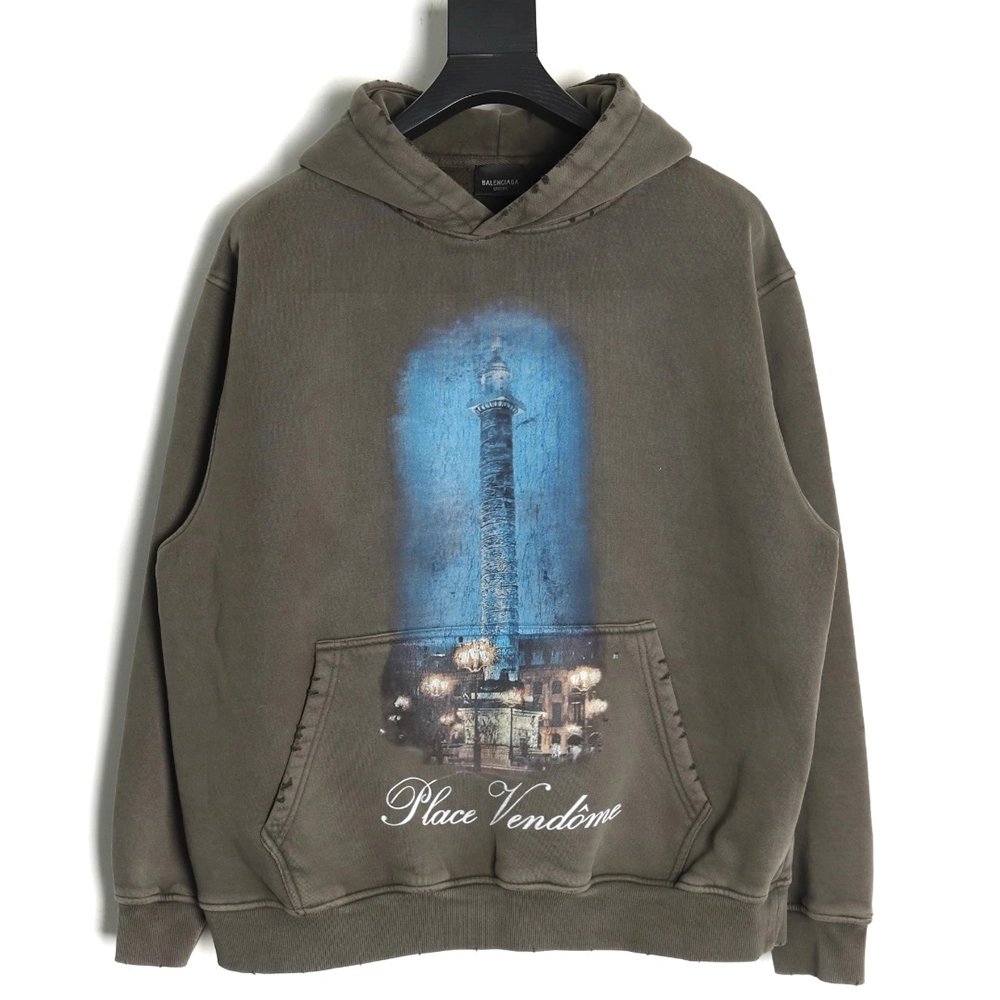 Balenciaga Lighthouse Fleece Hoodie,Balenciaga Hoodie,Hoodie,APPAREL
