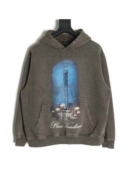 Balenciaga Lighthouse Fleece Hoodie,Balenciaga Hoodie,Hoodie,APPAREL