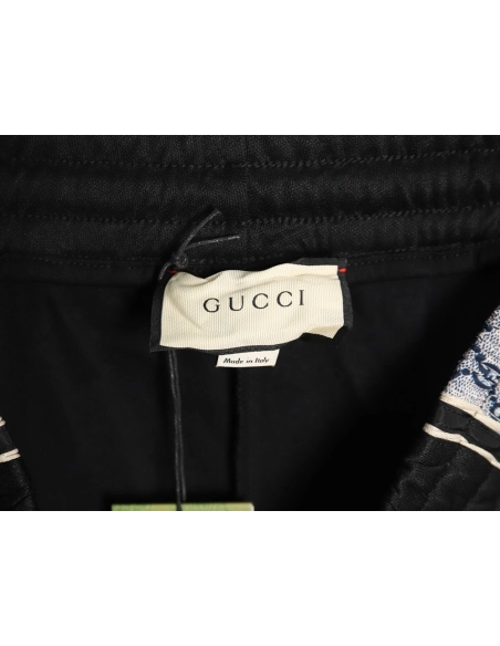 Gucci classic snake print web pants,Gucci Trousers,CASUAL PANTS,APPAREL