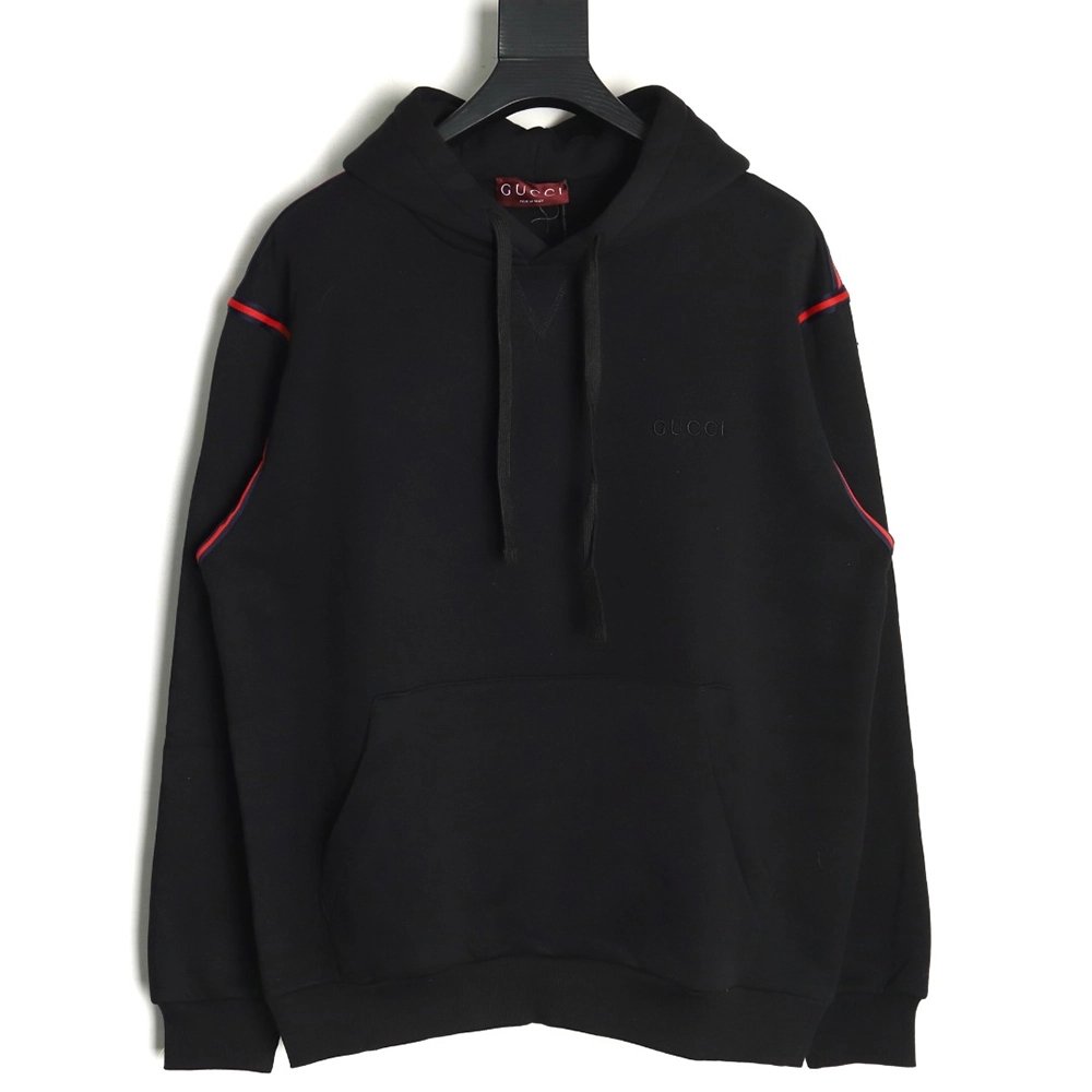 Gucci Black Web Hoodie,Gucci Hoodie,Hoodie,APPAREL