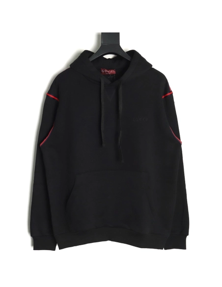 Gucci Black Web Hoodie,Gucci Hoodie,Hoodie,APPAREL