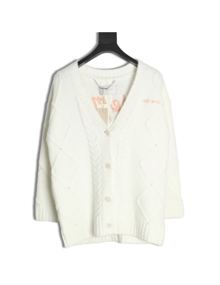 13De Marzo plaid cardigan sweater,13De Marzo Sweater,Sweatshirt,APPAREL