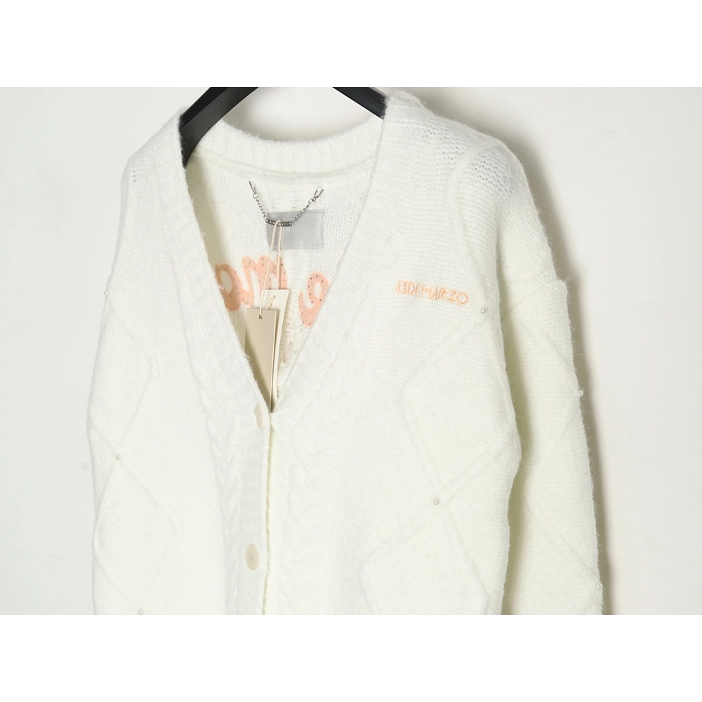 13De Marzo plaid cardigan sweater,13De Marzo Sweater,Sweatshirt,APPAREL