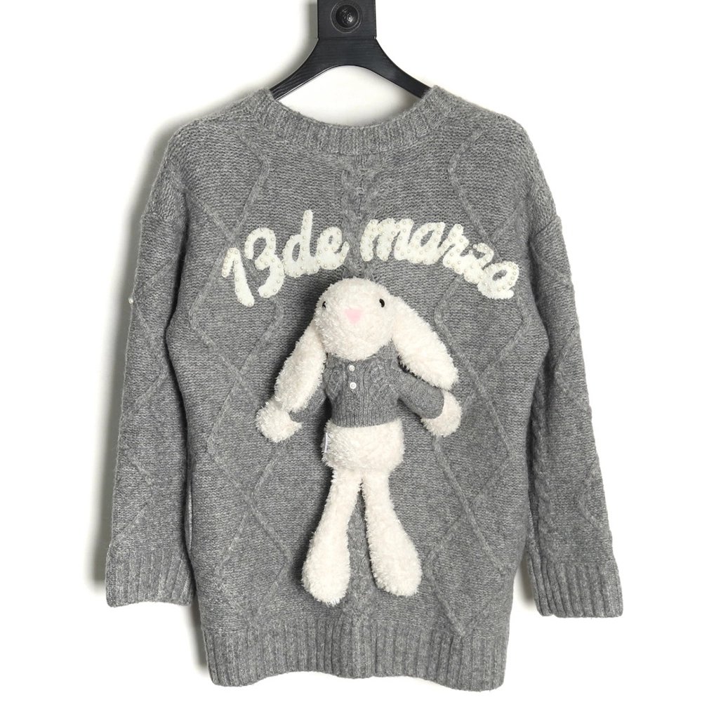 13De Marzo plaid cardigan sweater,13De Marzo Sweater,Sweatshirt,APPAREL