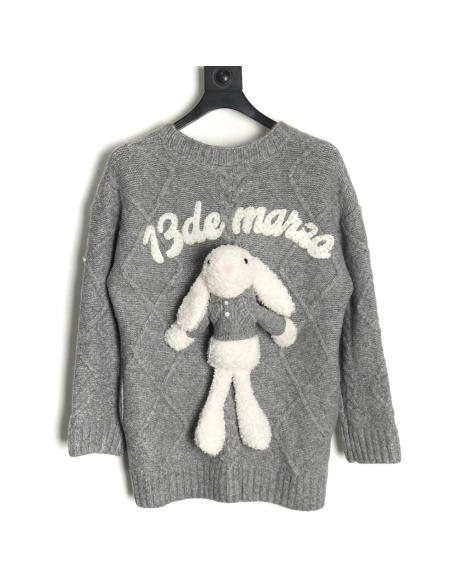 13De Marzo plaid cardigan sweater,13De Marzo Sweater,Sweatshirt,APPAREL