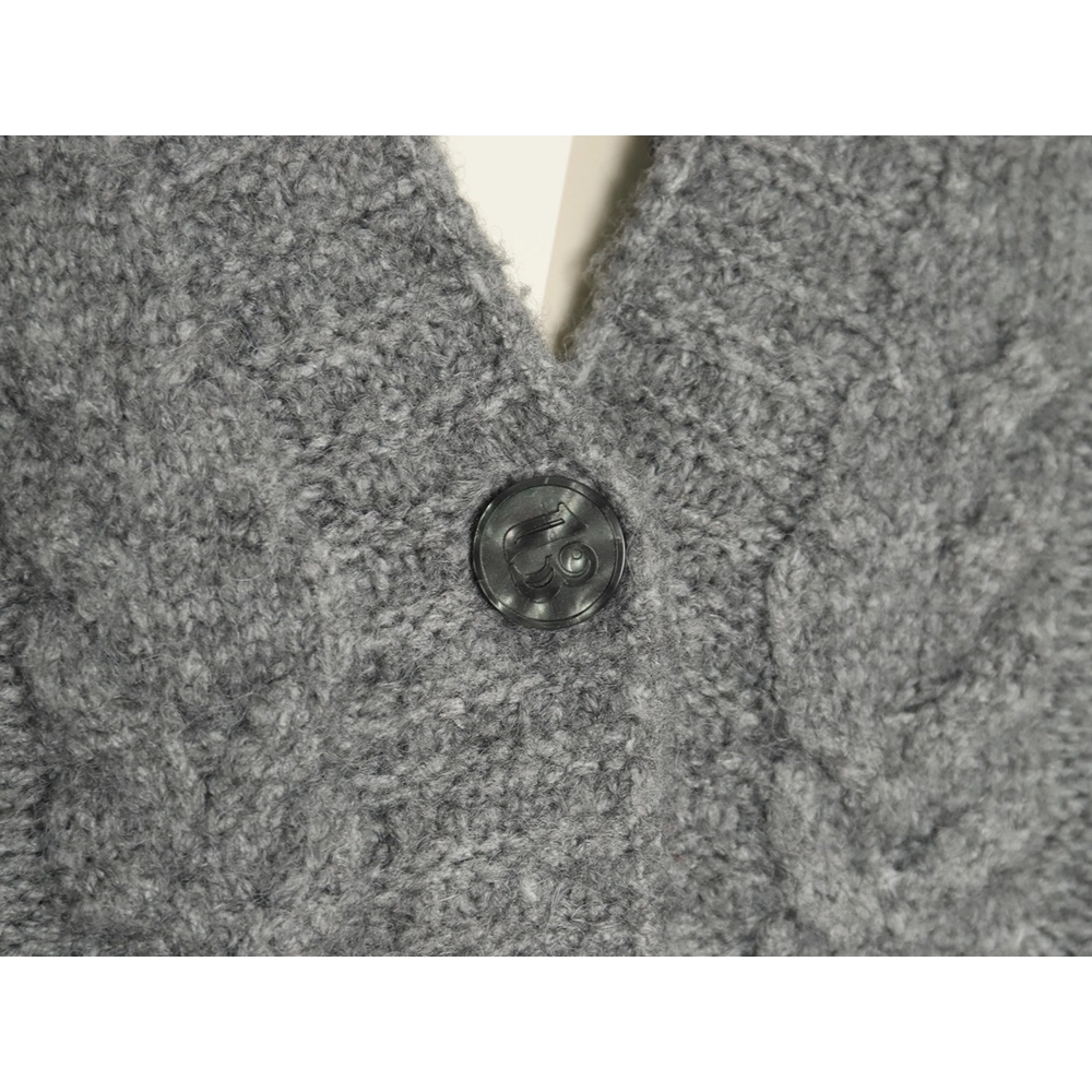 13De Marzo plaid cardigan sweater,13De Marzo Sweater,Sweatshirt,APPAREL