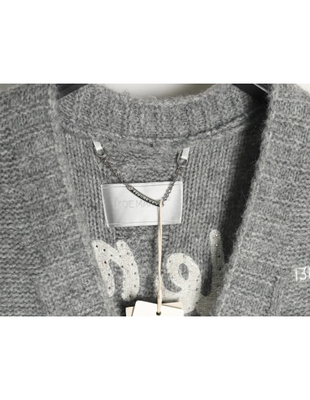 13De Marzo plaid cardigan sweater,13De Marzo Sweater,Sweatshirt,APPAREL