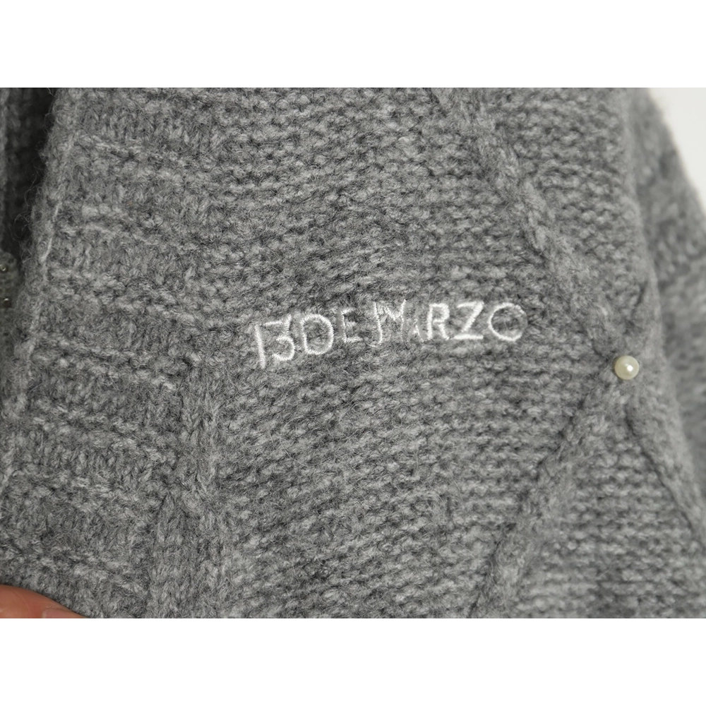 13De Marzo plaid cardigan sweater,13De Marzo Sweater,Sweatshirt,APPAREL