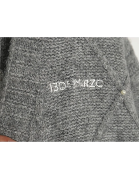 13De Marzo plaid cardigan sweater,13De Marzo Sweater,Sweatshirt,APPAREL