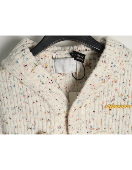 13De Marzo horn button hooded cardigan sweater,13De Marzo Sweater,Sweatshirt,APPAREL