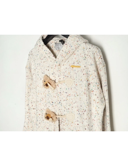 13De Marzo horn button hooded cardigan sweater,13De Marzo Sweater,Sweatshirt,APPAREL
