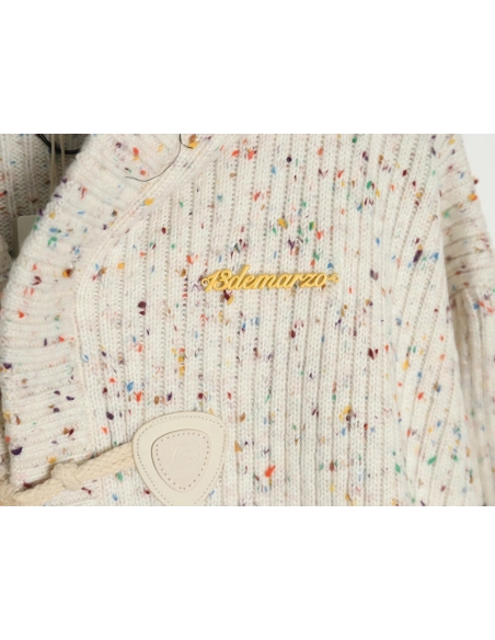 13De Marzo horn button hooded cardigan sweater,13De Marzo Sweater,Sweatshirt,APPAREL