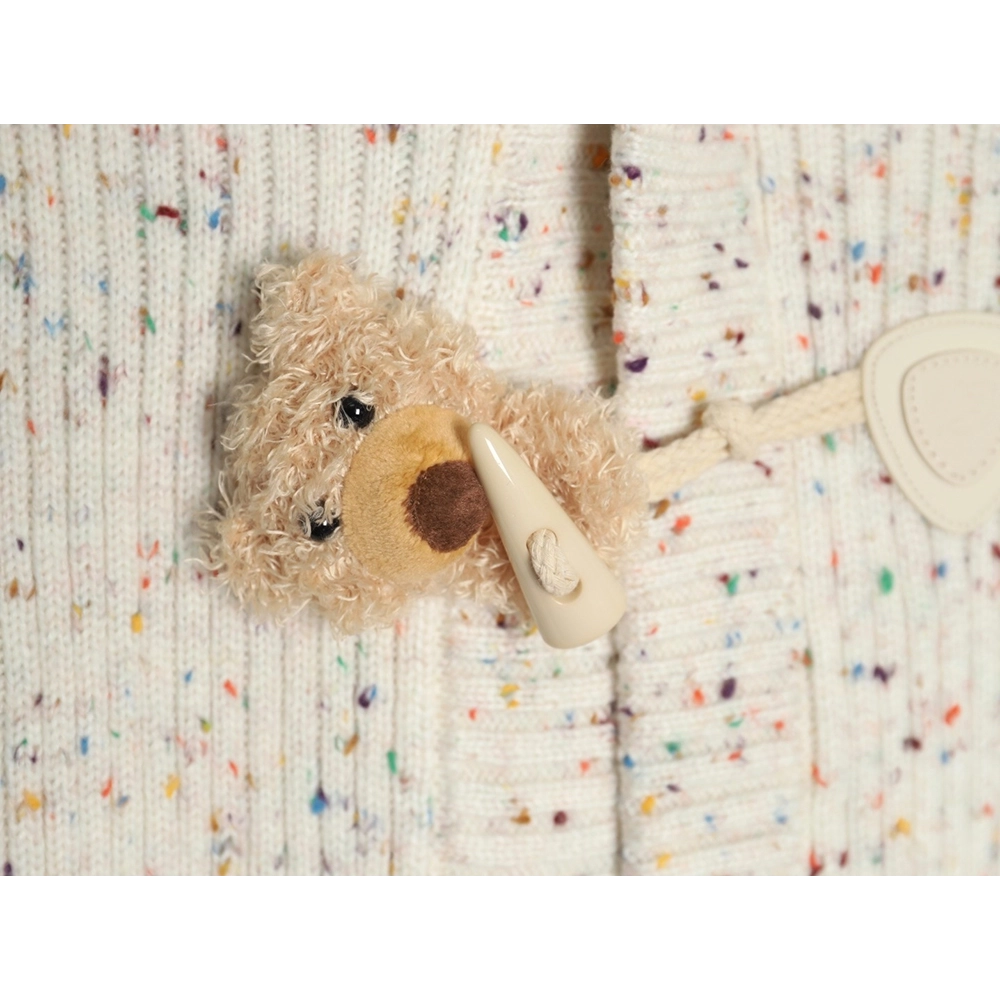 13De Marzo horn button hooded cardigan sweater,13De Marzo Sweater,Sweatshirt,APPAREL