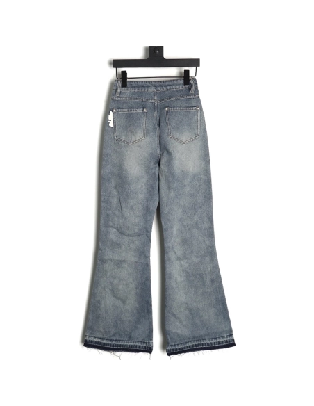13De Marzo MidRange Bear WideLeg Jeans,13De Marzo Jeans,CASUAL PANTS,APPAREL