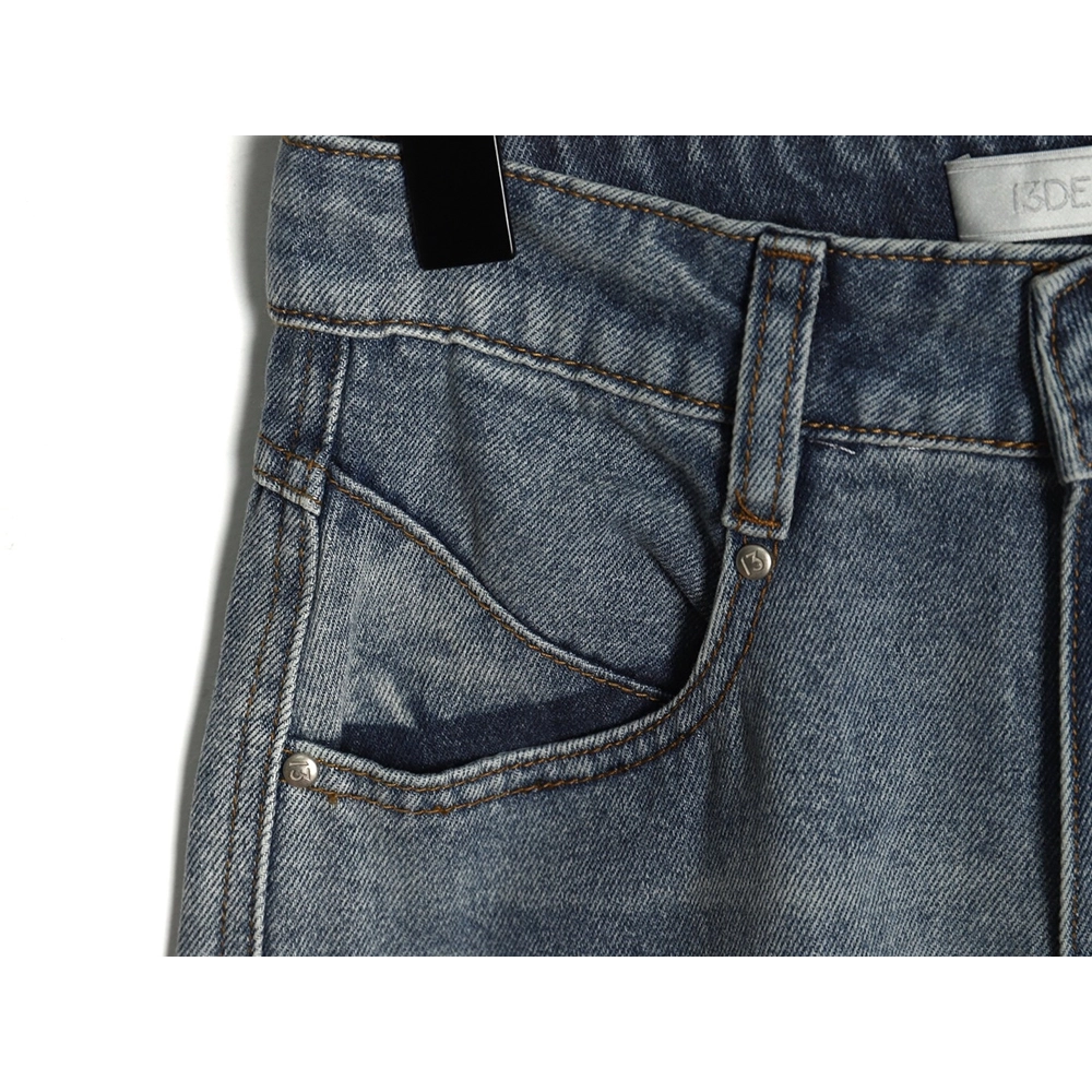 13De Marzo MidRange Bear WideLeg Jeans,13De Marzo Jeans,CASUAL PANTS,APPAREL